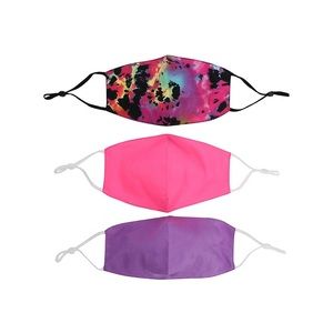 CAPELLI TIE-DYE KIDS' FACE MASK SET - 3 PACK